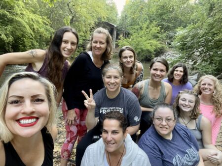Group of women on a hike.