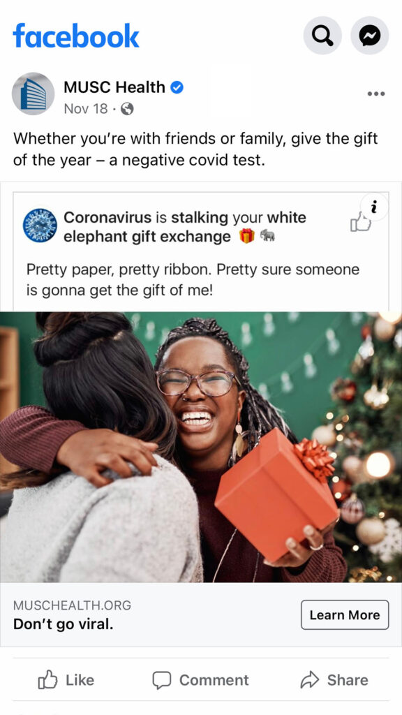 gift exchange facebook post