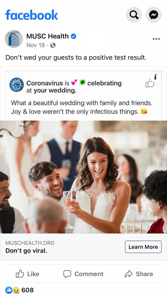 Wedding Facebook post