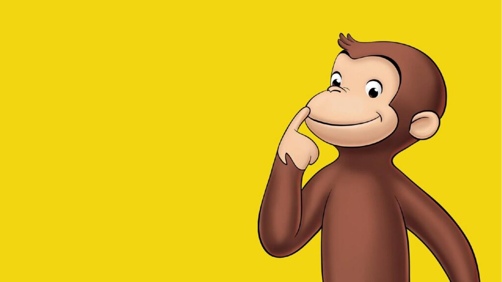 Curious George on a yellow background